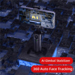 Q1 AI Auto Face Tracking Gimbal for Smartphone – 360° Rotation Stabilizer for Shooting - Image 5
