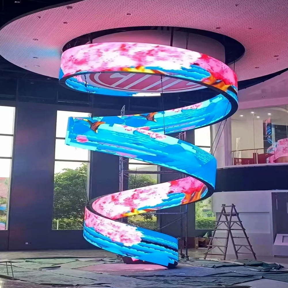 Creative Ribbon-Shaped Flexible LED Screen – Indoor Decorative Display