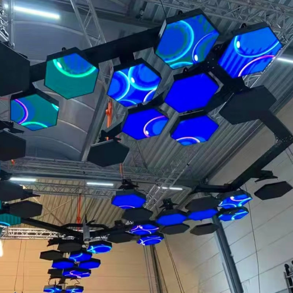 Hexagon LED Display Screen – Indoor Waterproof Full Color Customized Panel for Advertising